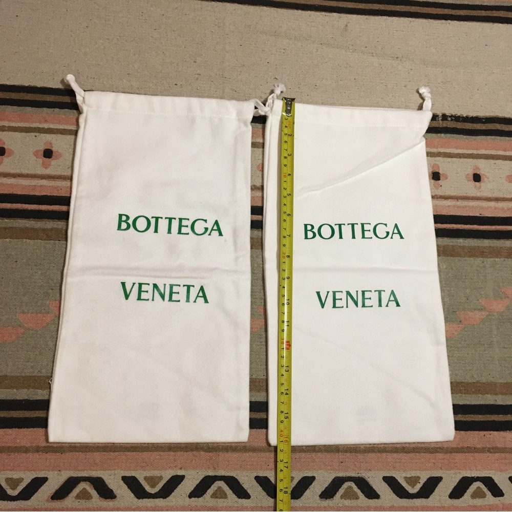 TWO (2) Bottega Veneta Dustbag small approx 16” x 8” travel shoes organize store